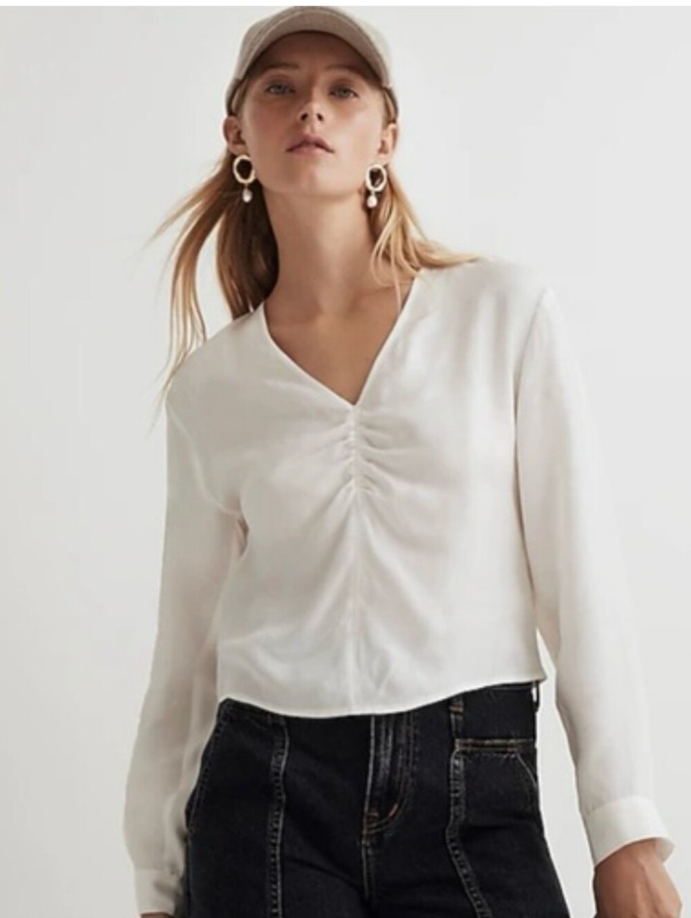 Madewell Lisa Ruched Draper top NWT Size 0 NWT
